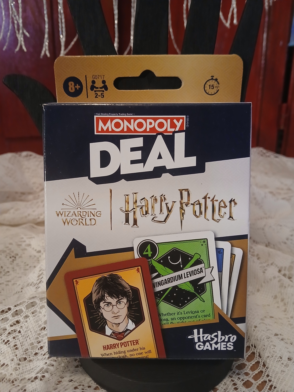 Monopoly Deal: Harry Potter Card Game - White and Blue Box